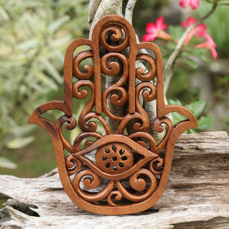 Novica Handmade Starry Amulet Ceramic Wall Decor
