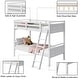preview thumbnail 23 of 33, Costway Twin Over Twin Bunk Bed Convertible 2 Individual Beds Wooden