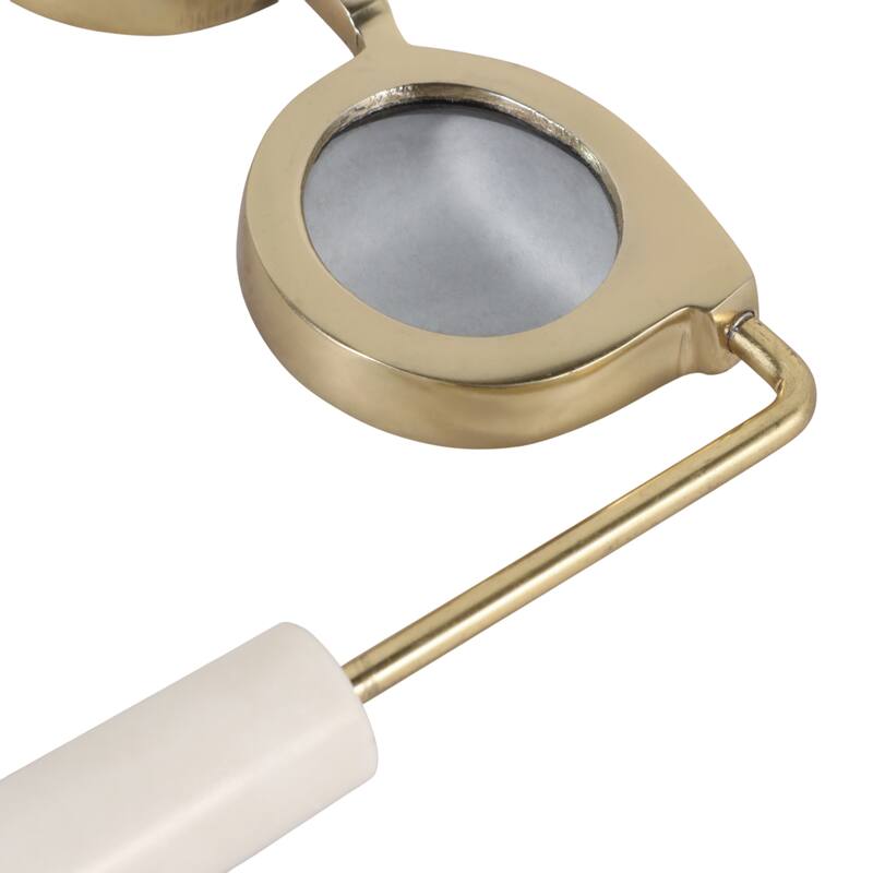 Eyeglass Magnifying Glass with Marble Handle Sculpture - 9"