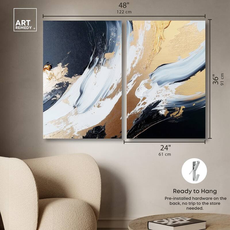 Forces II Canvas Set of 2 by Art Remedy, Gallery Wrapped