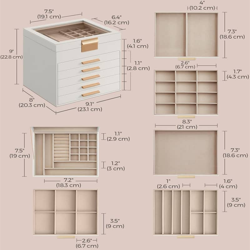 Jewelry Box with Glass Lid