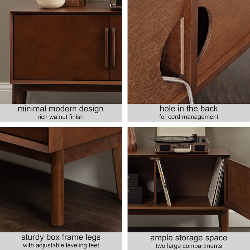 Kate and Laurel McCutcheon Floor Media Cabinet