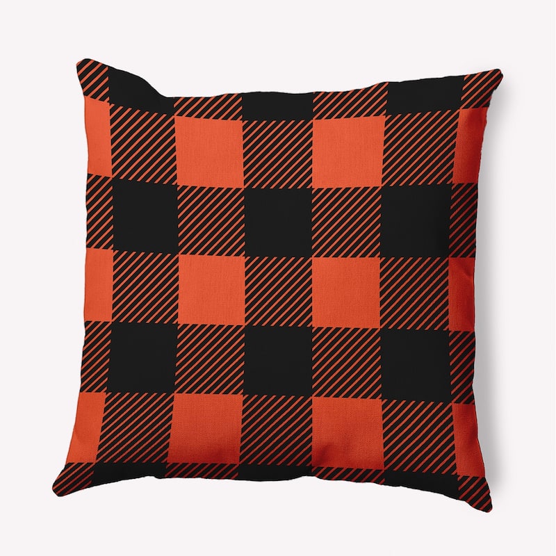 Buffalo Plaid Accent Pillow - Harvest Orange - 26" x 26"