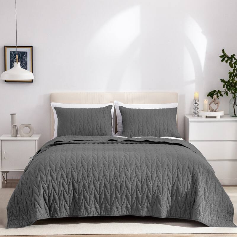 Cotton Reversible 3 Piece Quilt Set