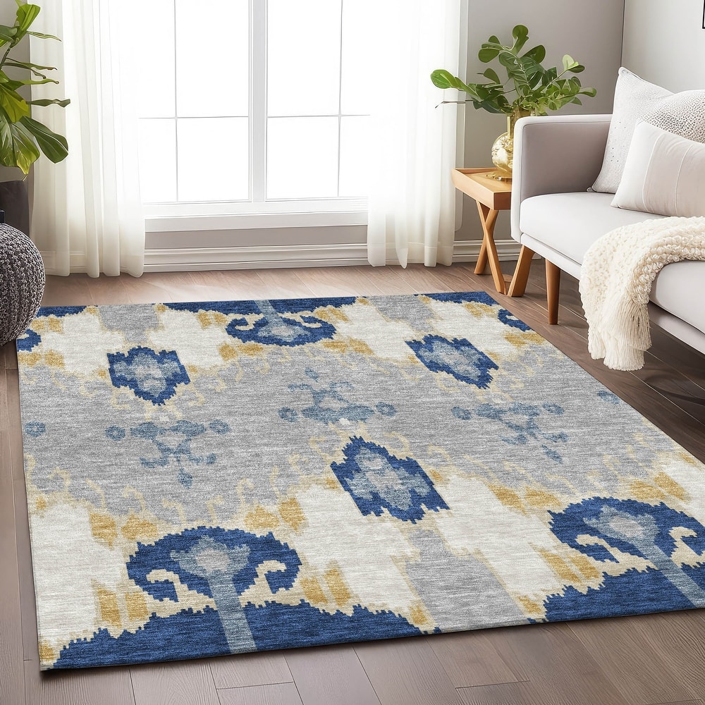 Premium Washable Super Soft Boho Ikat Mayfield Rug
