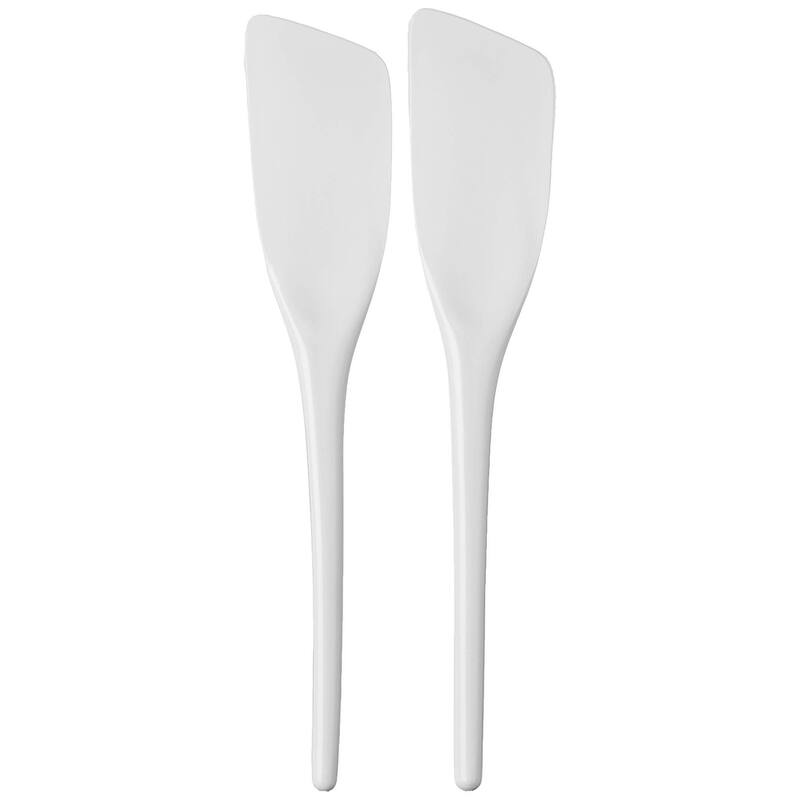 Hutzler Flexible Nylon Spatula Scraper, 11", White, Set of 2
