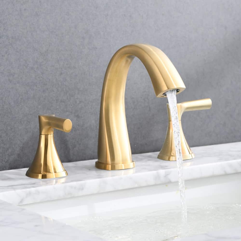 BATHLET Widespread Bathroom Sink Faucet with Drain Assembly