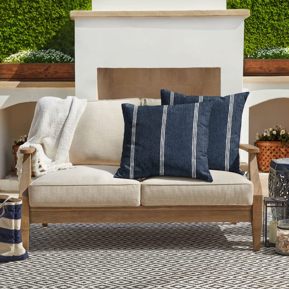 Sorra Home Sunbrella Outdoor Knife Edge Pillow Set of 2