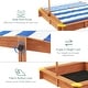 preview thumbnail 4 of 5, 46" Wooden Kids Sandbox with Cover, Large Outdoor Cedar Sandpit for Backyard Play, Perfect Kids Gift for Toddlers