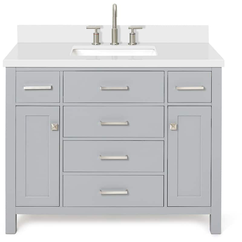 Ariel H043SWQRVO Bristol 43" Free Standing Single Rectangular Basin - Grey - Ash Finish