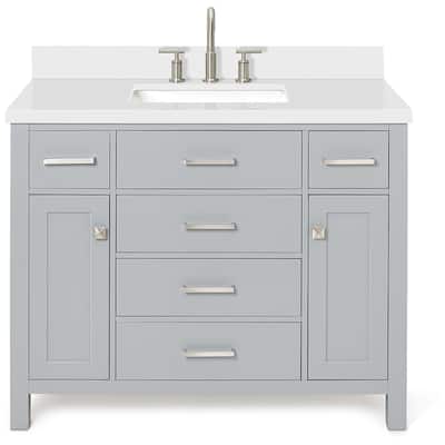 Ariel H043SWQRVO Bristol 43" Free Standing Single Rectangular Basin