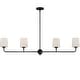 preview thumbnail 1 of 8, Maxim 12097SW Bristol 4 Light 48" Wide Linear Chandelier Anthracite