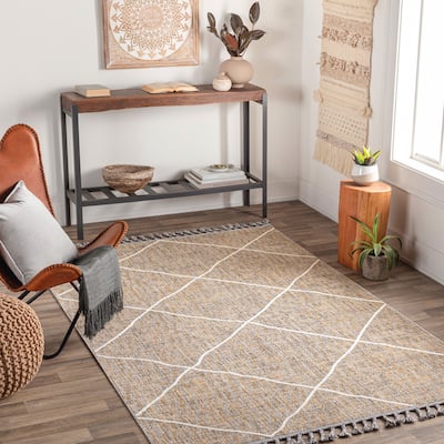 Livabliss Palermo Boho Diamond Area Rug