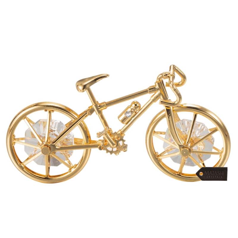24K Gold Plated Bicycle Desk/House Ornament by Matashi - N/A
