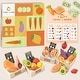 preview thumbnail 1 of 5, Tiny Land® Wooden Play Food For Kitchen with NO rack Toddler