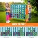 preview thumbnail 4 of 8, Gymax Jumbo 4-to-Score Game Set 4 in A Row Kids Adults w/ 42 Jumbo