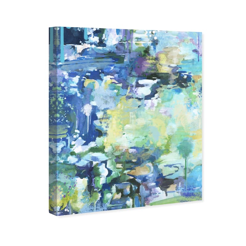 Wynwood Studio Abstract Evergreen Blue and Modern & Contemporary Wall Art Canvas Print