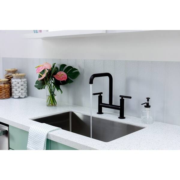 Shop Kohler K 7547 4 Purist Double Handle Bridge Kitchen Faucet