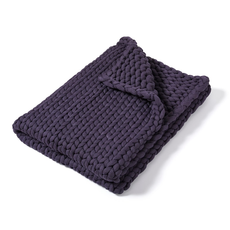 Donna Sharp Chunky Knit Throw - Indigo