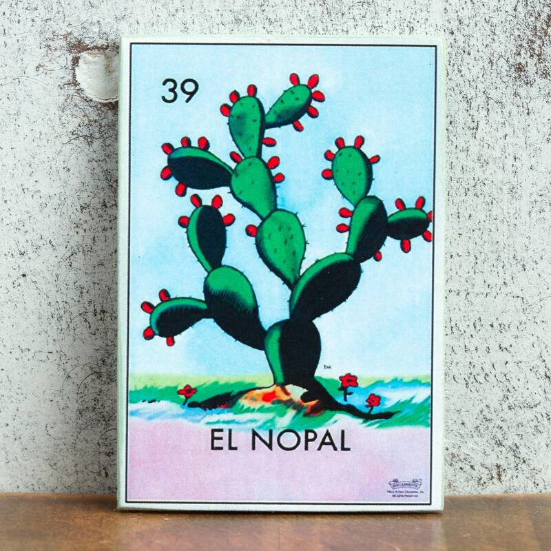 Novica Handmade Red Prickly Pear Decoupage Wood Magnet