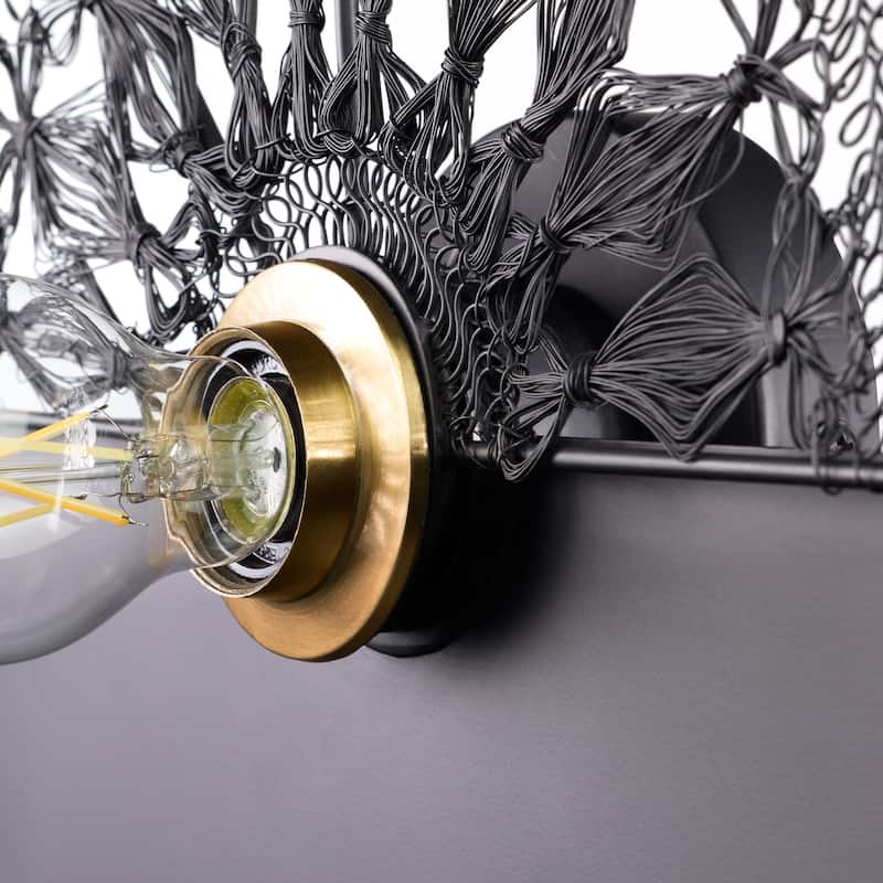 Mitchell River of Goods Black Metal Indoor Wall Sconce - 24" x 3.75" x 24"