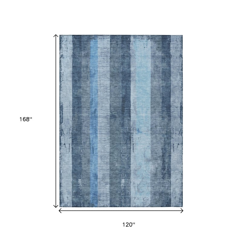 HomeRoots Striped Transitional Rectangle Outdoor Rug