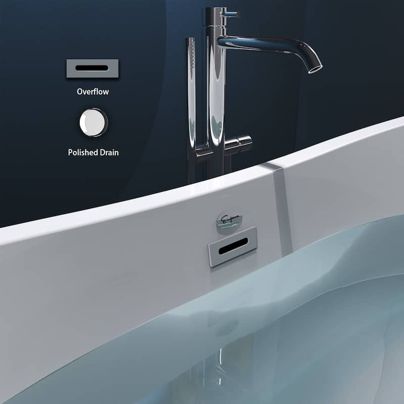 Empava Freestanding Bathtubs Acrylic Stand Alone Soaking Tubs