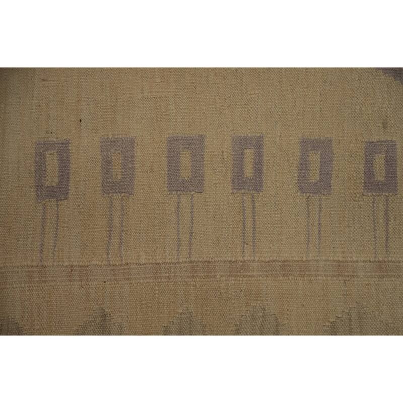 Hand Woven Oriental 100% Wool Carpet Southwestern Tribal Purples Kilim Area Rug - 9' 0'' X 6' 0''