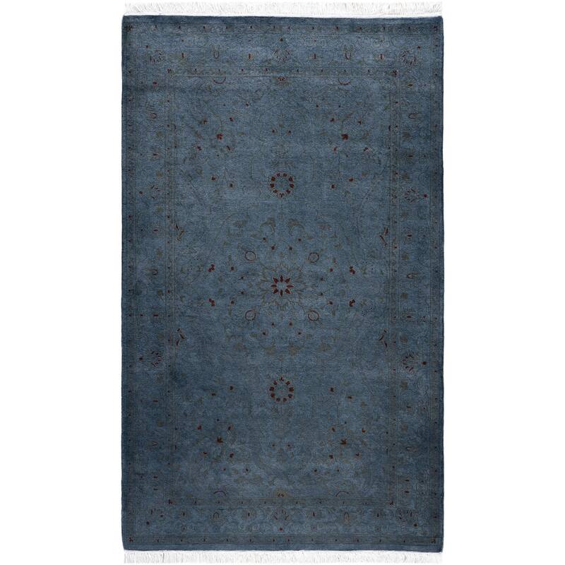 Overdyed One-of-a-Kind Hand-Knotted Area Rug - Gray - 3' 2" x 5' 3"
