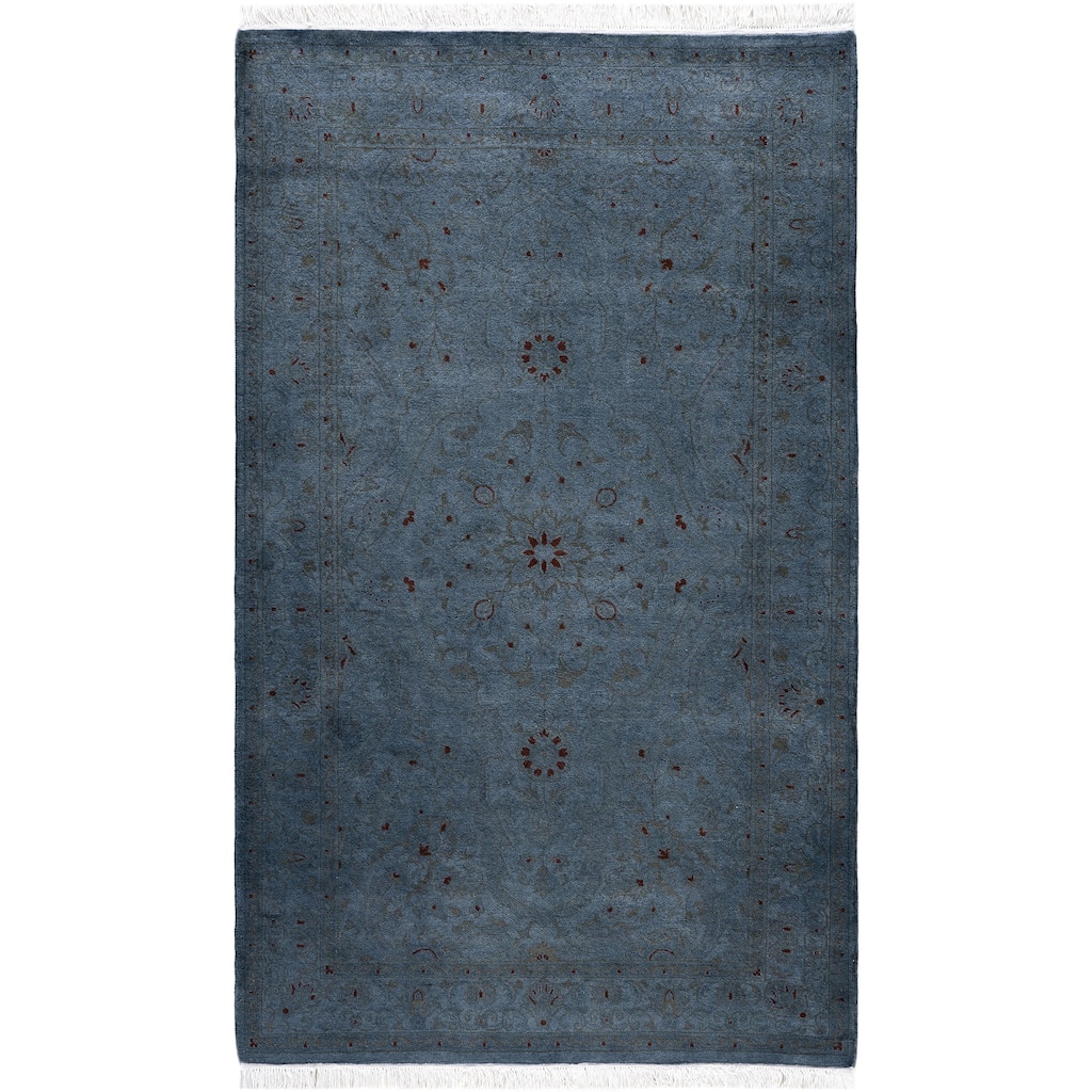 Overdyed One-of-a-Kind Hand-Knotted Area Rug - Gray - 3' 2" x 5' 3"