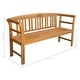 preview thumbnail 5 of 4, vidaXL Patio Bench with Cushion 61.8" Solid Acacia Wood - 61.8" x 17.7" x 32.4"