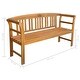 preview thumbnail 9 of 8, vidaXL Patio Bench with Cushion 61.8'' Solid Acacia Wood - 61.8'' x 17.7'' x 32.5''