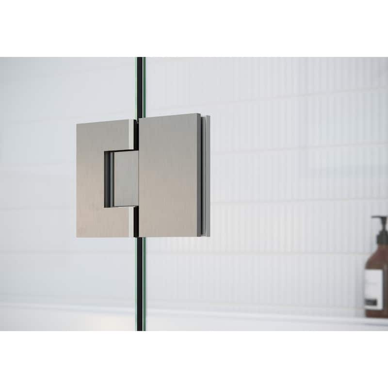 Glass Warehouse 78" x 48.5" Frameless Shower Door - Glass Hinge