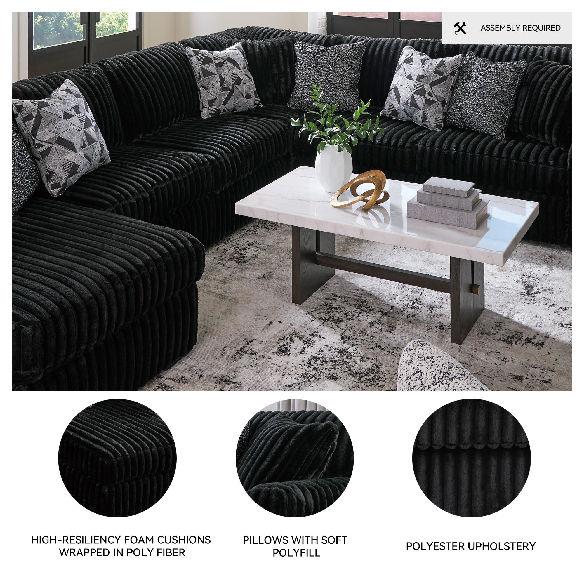 Signature Design by Ashley Midnight-Madness 4-Piece Sectional with