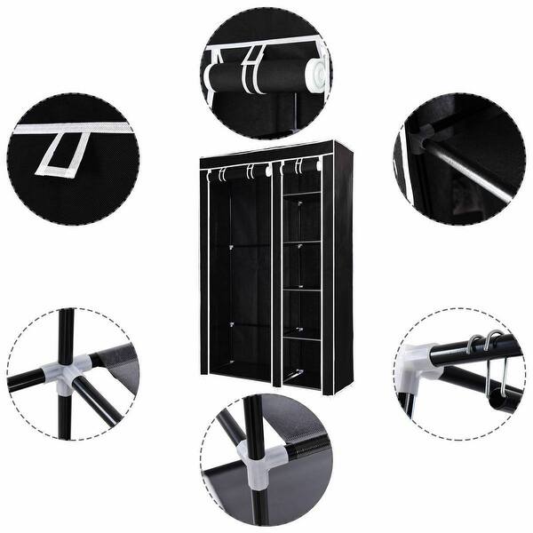 Shop Costway 69 Portable Closet Storage Organizer Clothes