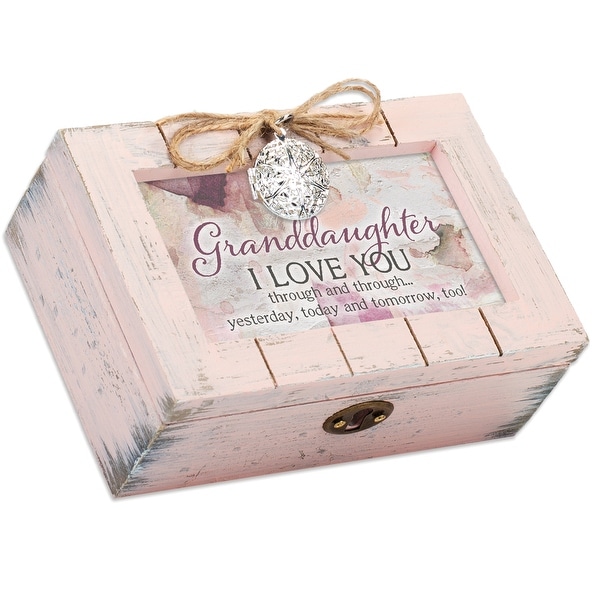 6" Pink Granddaughter Quotes Remembrance Box - N/A