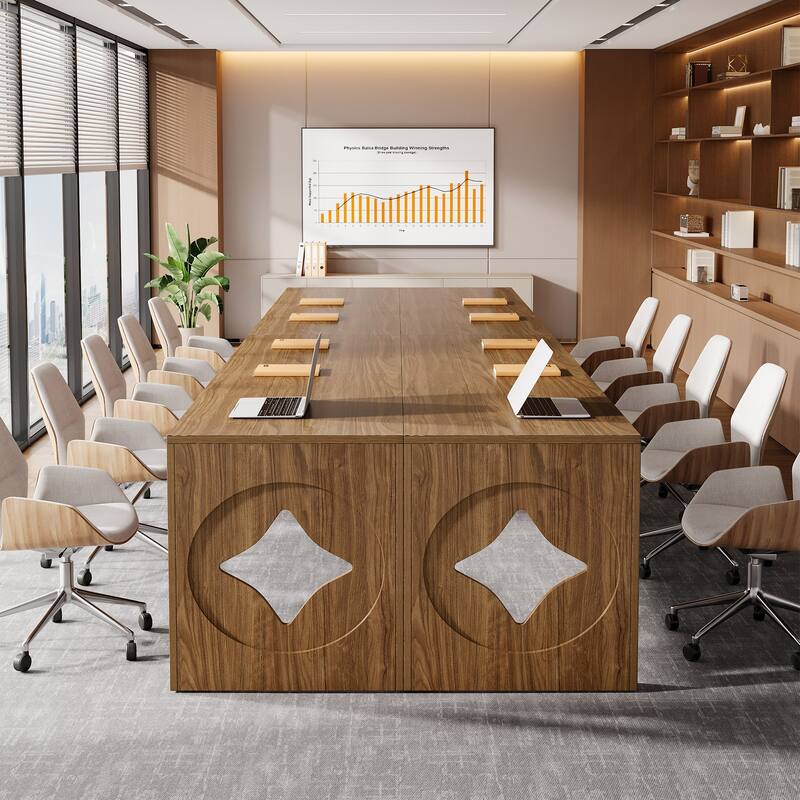 6.56 ft Conference Table, 78.74" Modern Rectangular Boardroom Desk
