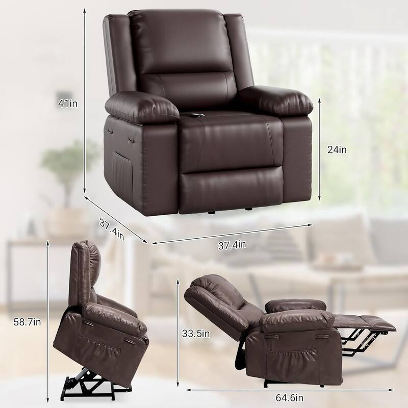 Power Lift Recliner, with Massage & Heat