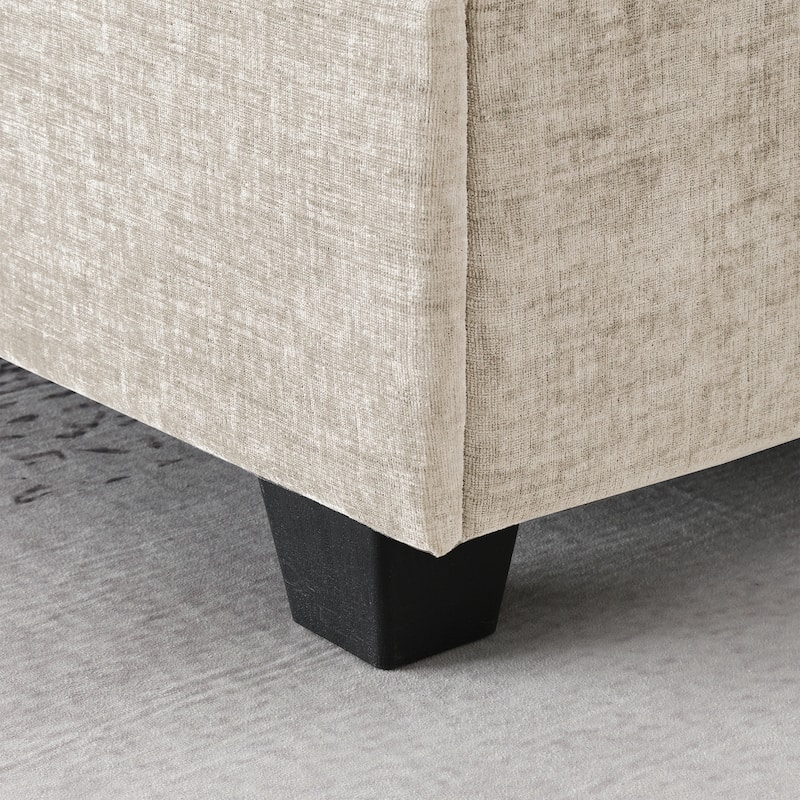 Roomfitters 119" U Shaped Sectional Sofa, 6 Seat Chenille Corner Couch with Deep Wide Seat and Chaise Lounge