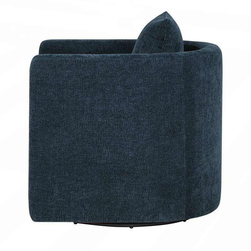 Performance Fabric Swivel Barrel Chair