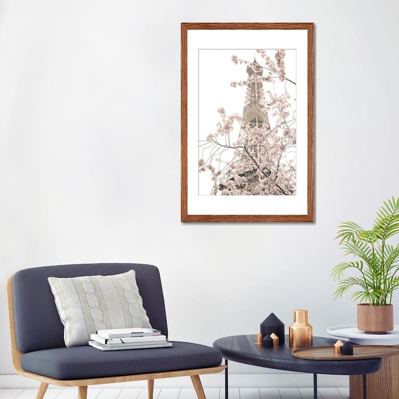 iCanvas "Eiffel Tower And Cherry Blossoms" by Caroline Mint PFA