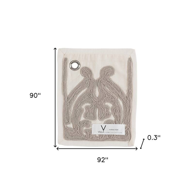 HomeRoots Ivory Queen 100 Cotton 200 Thread Count Dry Clean Only Duvet