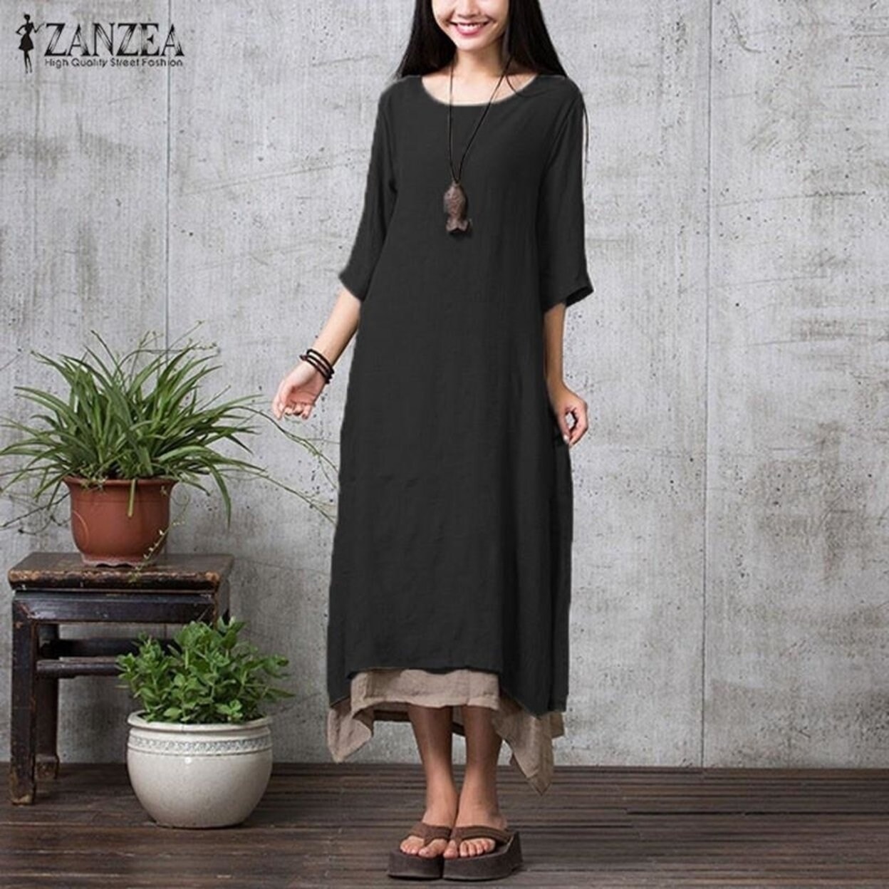 zanzea boho dress