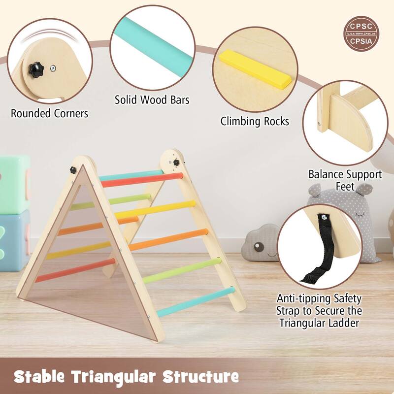 Costway 7-in-1 Toddler Climbing Toy Set with Reversible Ramp - See Details