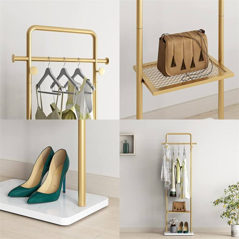 Gold Clothing Racks for Boutiques