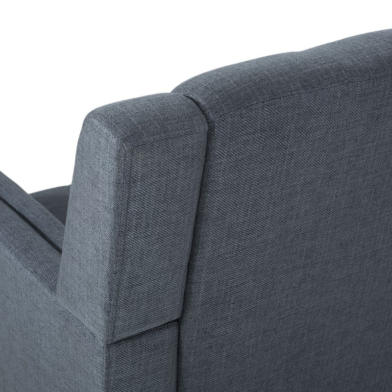 Modern 30.5" Upholstered Button Tufted Arm Chair with Sturdy Rubber Wood Legs