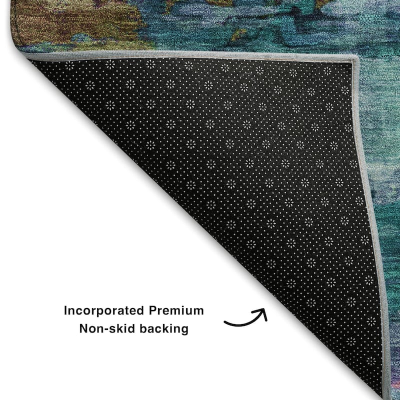 Premium Washable Super Soft Abstract Ombre Mayfield Rug