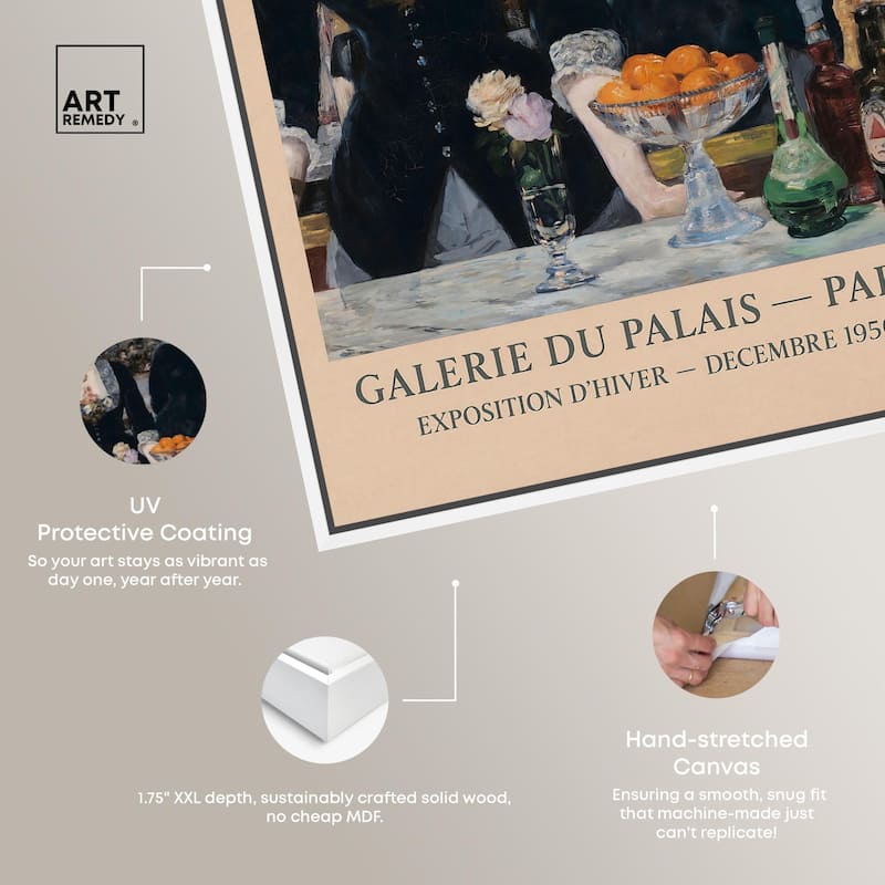 Manet's Famous Bar Canvas by Art Remedy