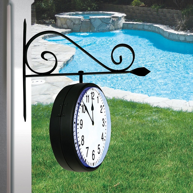 Hang An Outdoor Thermometer Clock, Large Outdoor Clock