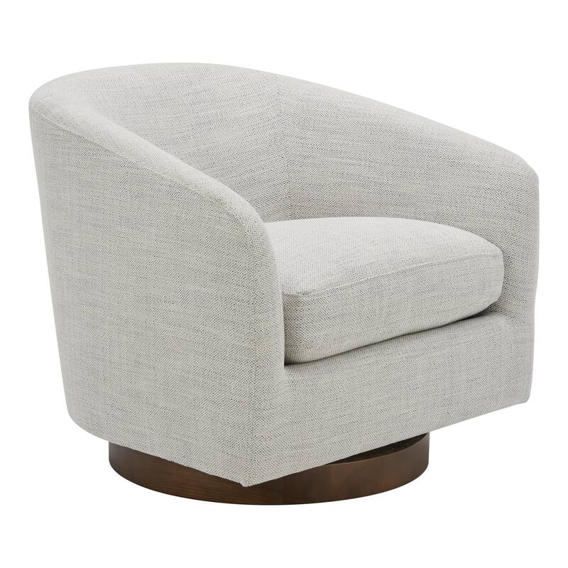 NADAAL STUDIOS Grayson, Accent Chair Polyester and Acrylic Upholstery Solid Wood and Plywood Construction, Splashed White